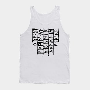 Nordic Rune Stone - Norse Futhark Scripture Tank Top